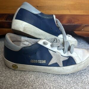 navy blue girls golden goose sneakers